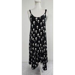 Torrid Skull Super Soft Knits Hi Low Maxi Dress Plus Size 0 Gothic Skulls Lounge